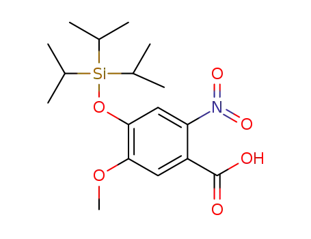 Molecular Structure of 1430738-03-6 (5-methoxy-2-nitro-4-((triisopropylsilyl)oxy)benzoic acid)