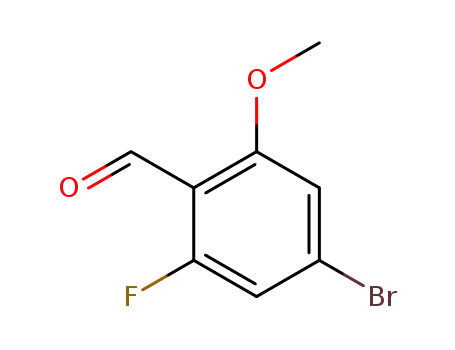 Molecular Structure of 856767-09-4 (4-broMo-2-fluoro-6-Methoxybenzaldehyde)
