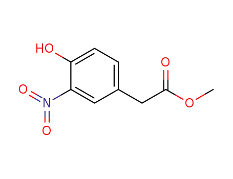 Molecular Structure of 61873-93-6 (Methyl  (4-Hydroxy-3-nitrophenyl)acetate)