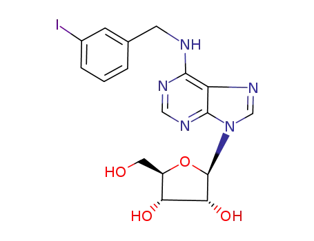 Molecular Structure of 163152-30-5 (Adenosine, N-[(3-iodophenyl)methyl]-)