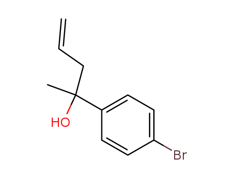 Molecular Structure of 81336-05-2 (Benzenemethanol, 4-bromo-a-methyl-a-2-propenyl-)