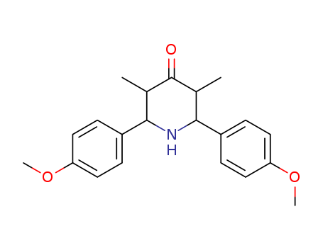 Molecular Structure of 151454-11-4 (4-Piperidinone, 2,6-bis(4-methoxyphenyl)-3,5-dimethyl-)