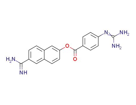 Molecular Structure of 81525-10-2 (NAFAMOSTAT MESYLATE)
