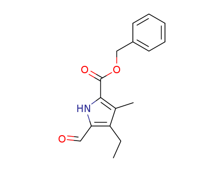 1H-Pyrrole-2-carboxylic acid, 4-ethyl-5-formyl-3-methyl-, phenylmethyl ester