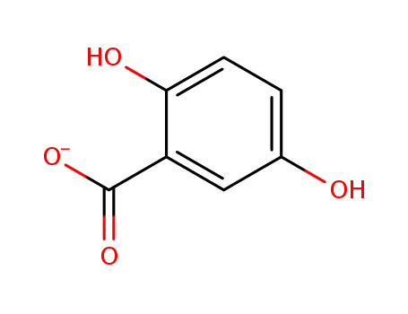 Molecular Structure of 490-80-2 (2,5-dihydroxybenzoate)