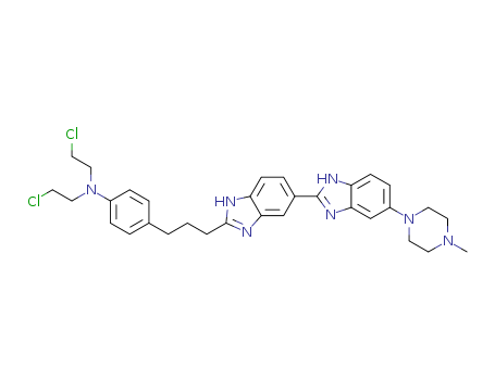 N,N-BIS(2-CHLOROETHYL)-4-(3-(5-(4-METHYL-1-PIPERAZINYL)(2,5′-BI-1H-BENZIMI DAZOL)-2′-YL)PROPYL)BENZENAMIDE