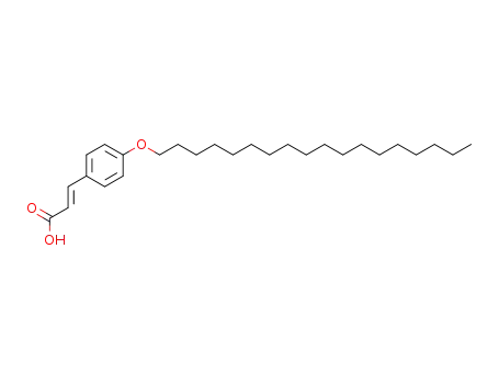 Molecular Structure of 107019-92-1 (2-Propenoic acid, 3-[4-(octadecyloxy)phenyl]-, (2E)-)