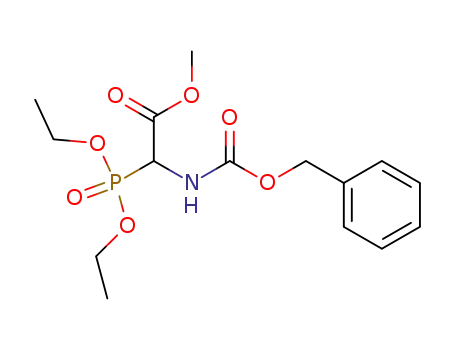 Molecular Structure of 114684-69-4 (METHYL CBZ-AMINO(DIETHOXYPHOSPHORYL)ACETATE)