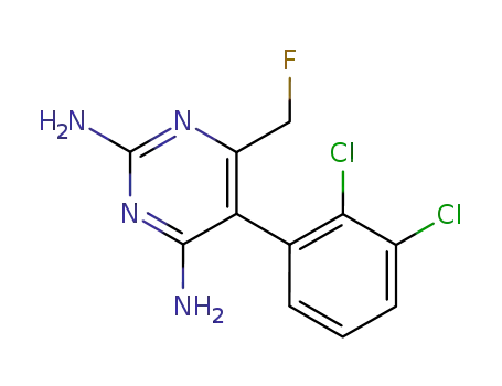 Molecular Structure of 189013-61-4 (2,4-Pyrimidinediamine,5-(2,3-dichlorophenyl)-6-(fluoromethyl)-, (5R)-)