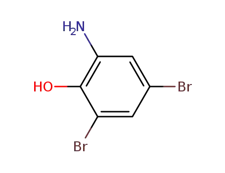 Molecular Structure of 10539-14-7 (2-Amino-4,6-dibromophenol)