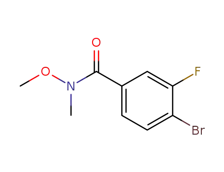 Molecular Structure of 343564-56-7 (4-BROMO-3-FLUORO-N-METHOXY-N-METHYL-BENZAMIDE)