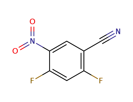 Molecular Structure of 67152-20-9 (2,4-Difluoro-5-nitrobenzonitrile)