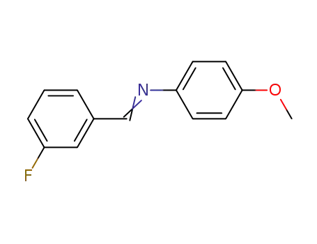 Molecular Structure of 64222-81-7 (Benzenamine, N-[(3-fluorophenyl)methylene]-4-methoxy-)