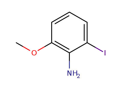 Molecular Structure of 354574-31-5 (Benzenamine, 2-iodo-6-methoxy-)