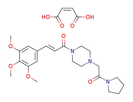 1-[(1-ピロリジニルカルボニル)メチル]-4-(3,4,5-トリメトキシシンナモイル)ピペラジン/マレイン酸