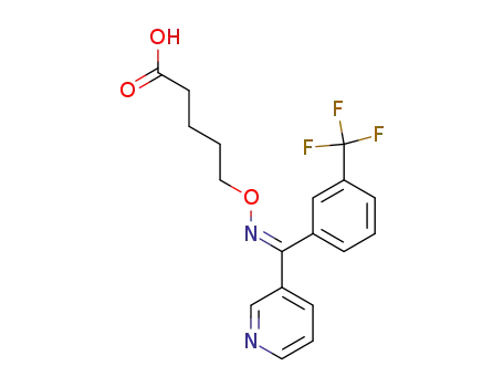 Molecular Structure of 110140-89-1 (5-[[pyridin-3-yl-[3-(trifluoromethyl)phenyl]methylidene]amino]oxypenta noic acid)