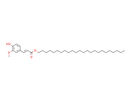 Molecular Structure of 101927-25-7 (2-Propenoic acid, 3-(4-hydroxy-3-methoxyphenyl)-, tetracosyl ester,
(2E)-)