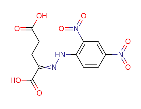 Molecular Structure of 1237-47-4 ((2E)-2-[(2,4-dinitrophenyl)hydrazono]pentanedioic acid)