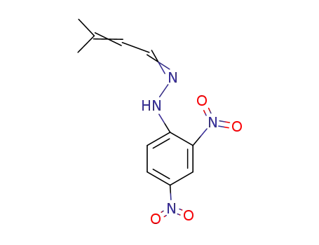 Molecular Structure of 893-07-2 (3-methyl-crotonaldehyde-(2,4-dinitro-phenylhydrazone))