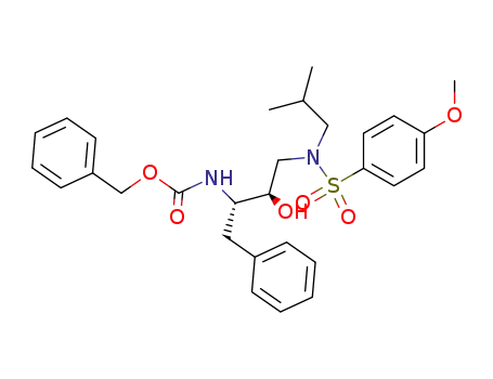 phenylmethyl [2(R)-hydroxy-3-[N-(2-methylpropyl)-N-(4-methoxyphenylsulfonyl)amino]-1S-(phenylmethyl)propyl]carbamate