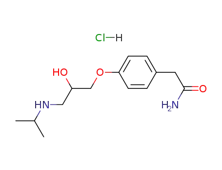 Molecular Structure of 51706-40-2 (4-[2-hydroxy-3-[(isopropyl)amino]propoxy]phenylacetamide hydrochloride)