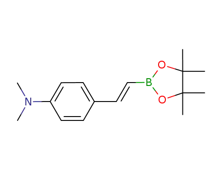Molecular Structure of 1190375-91-7 (N,N-dimethyl-4-[(1E)-2-(4,4,5,5-tetramethyl-1,3,2-dioxaborolan-2-yl)ethenyl]aniline)