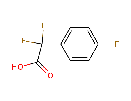 Molecular Structure of 94010-78-3 (2,2-Difluoro-2-(4-fluorophenyl)acetic Acid)