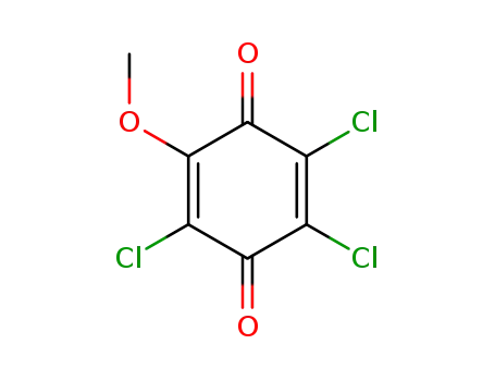 Molecular Structure of 69371-41-1 (2,5-Cyclohexadiene-1,4-dione, 2,3,5-trichloro-6-methoxy-)
