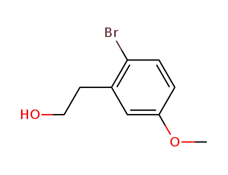 Molecular Structure of 75534-35-9 (2-(2-bromo-5-methoxyphenyl)ethanol)