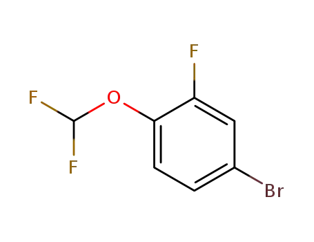 Molecular Structure of 147992-27-6 (4-Bromo-1-difluoromethoxy-2-fluoro-benzene)