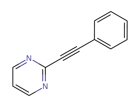 Molecular Structure of 69696-00-0 (Pyrimidine, 2-(phenylethynyl)-)