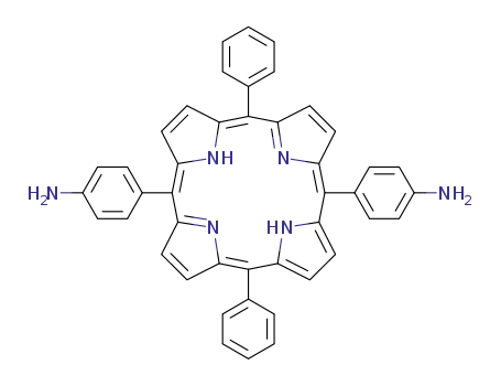 Molecular Structure of 116206-75-8 (5,15-Di(4-aminophenyl)-10,20-diphenyl porphine)