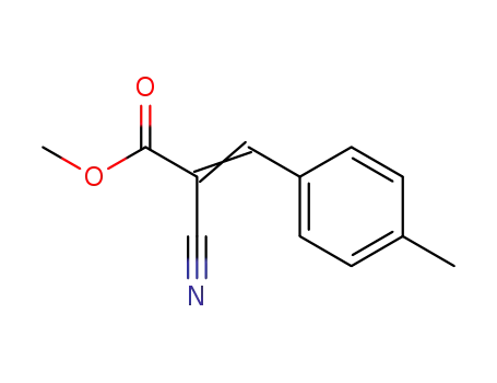 Molecular Structure of 65576-65-0 (2-Propenoic acid, 2-cyano-3-(4-methylphenyl)-, methyl ester)