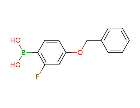 Molecular Structure of 166744-78-1 (4-BENZYLOXY-2-FLUOROPHENYLBORONIC ACID)