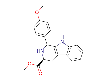 1H-Pyrido[3,4-b]indole-3-carboxylic acid,
2,3,4,9-tetrahydro-1-(4-methoxyphenyl)-, methyl ester, (3S)-