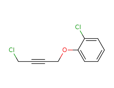 Molecular Structure of 120625-04-9 (Benzene, 1-chloro-2-[(4-chloro-2-butynyl)oxy]-)