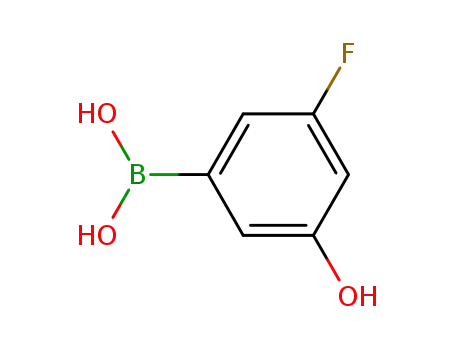 Molecular Structure of 871329-82-7 (3-FLUORO-5-HYDROXYBENZENEBORONIC ACID)