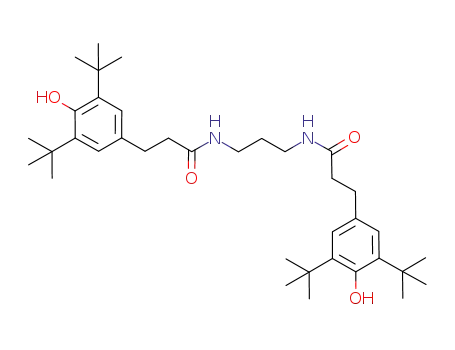 Molecular Structure of 69851-61-2 (N,N'-Propane-1,3-diylbis[3-(3,5-di-tert-butyl-4-hydroxyphenyl)propionamide])