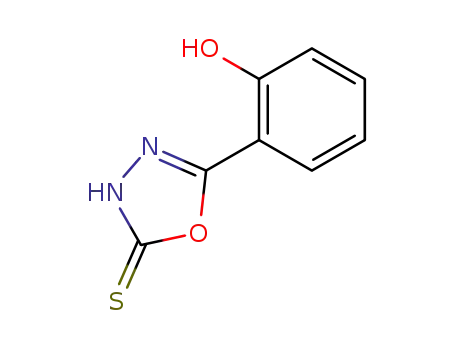 Molecular Structure of 29638-33-3 (2-(5-MERCAPTO-1,3,4-OXADIAZOL-2-YL)PHENOL)