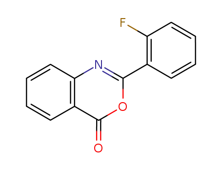 Molecular Structure of 18595-84-1 (4H-3,1-Benzoxazin-4-one, 2-(2-fluorophenyl)-)