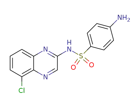 Molecular Structure of 97919-22-7 (5-chloroquinoxaline-2-sulfanilamide)