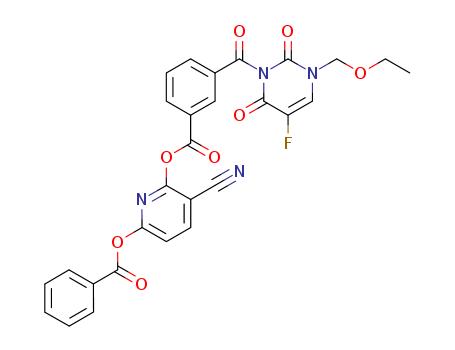 Benzoic acid,3-[[3-(ethoxymethyl)-5-fluoro-3,6-dihydro-2,6-dioxo-1(2H)-pyrimidinyl]carbonyl]-,6-(benzoyloxy)-3-cyano-2-pyridinyl ester