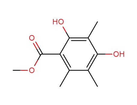 Molecular Structure of 34874-78-7 (2,4-Dihydroxy-3,5,6-trimethylbenzoic acid methyl ester)