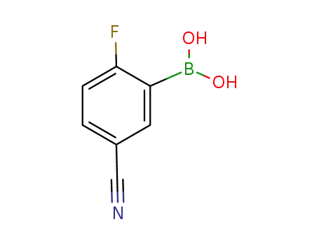 Molecular Structure of 468718-30-1 (5-CYANO-2-FLUOROBENZENEBORONIC ACID)