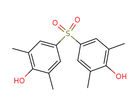 Molecular Structure of 13288-70-5 (BIS(4-HYDROXY-3,5-DIMETHYLPHENYL) SULFONE)