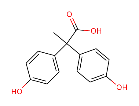Molecular Structure of 92549-67-2 (2,2-Bis(4-hydroxyphenyl)-propanoic acid)