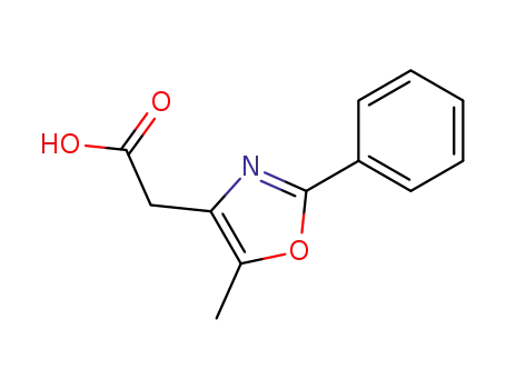 Molecular Structure of 107367-98-6 (2-(5-methyl-2-phenyl-1,3-oxazol-4-yl)acetic acid)