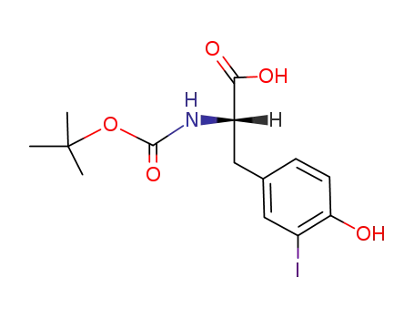 Molecular Structure of 71400-63-0 (BOC-3-IODO-L-TYROSINE)