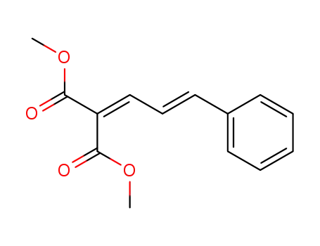 Molecular Structure of 66684-74-0 (Propanedioic acid, (3-phenyl-2-propenylidene)-, dimethyl ester, (E)-)