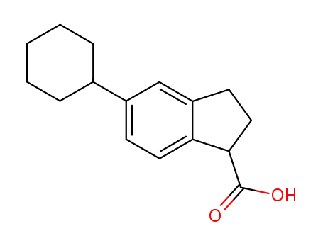 5-cyclohexyl-2,3-dihydro-1H-indene-1-carboxylic acid